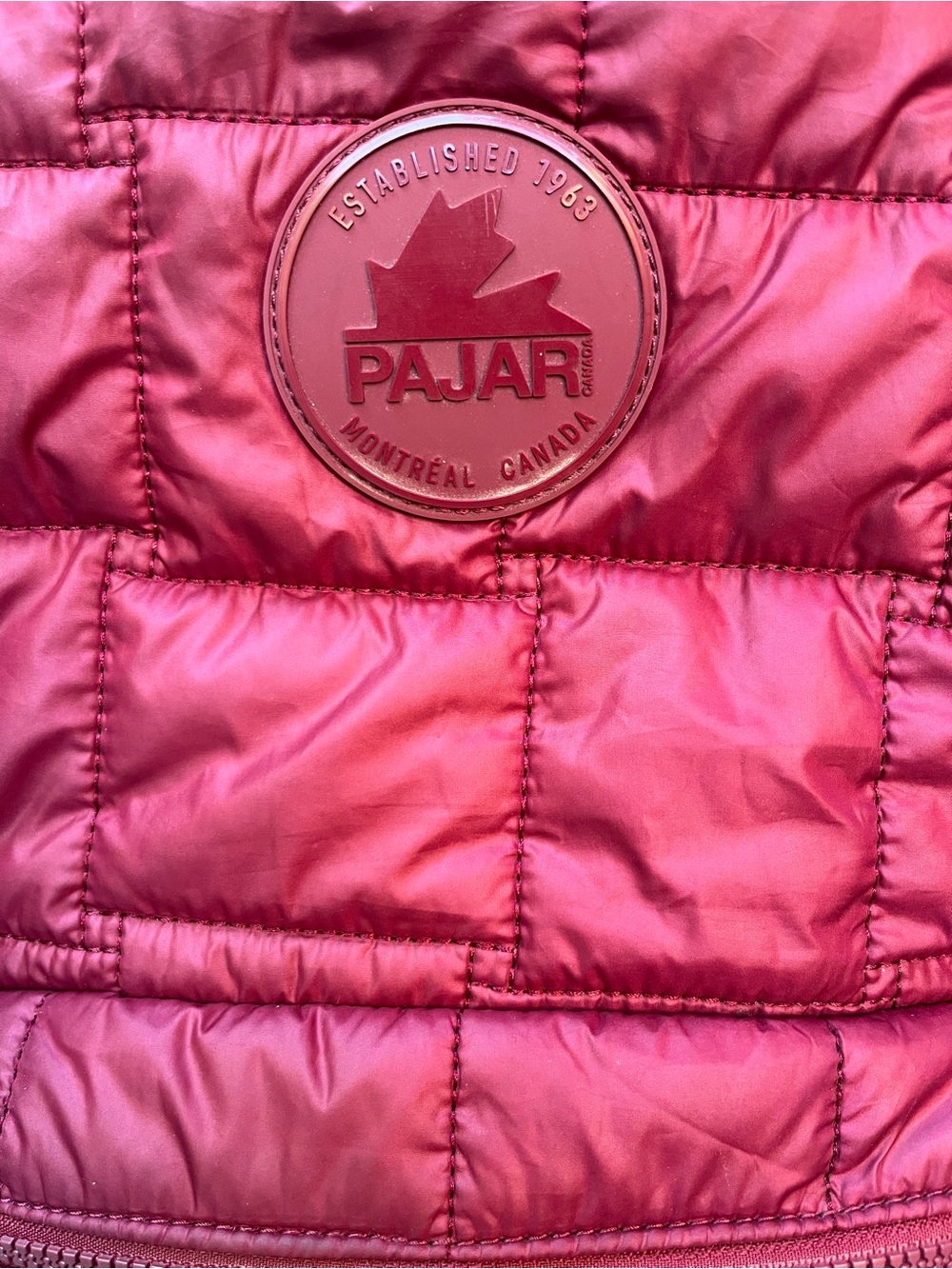 Pajar Quilted Burgundy Backpack - Picture 5 of 13